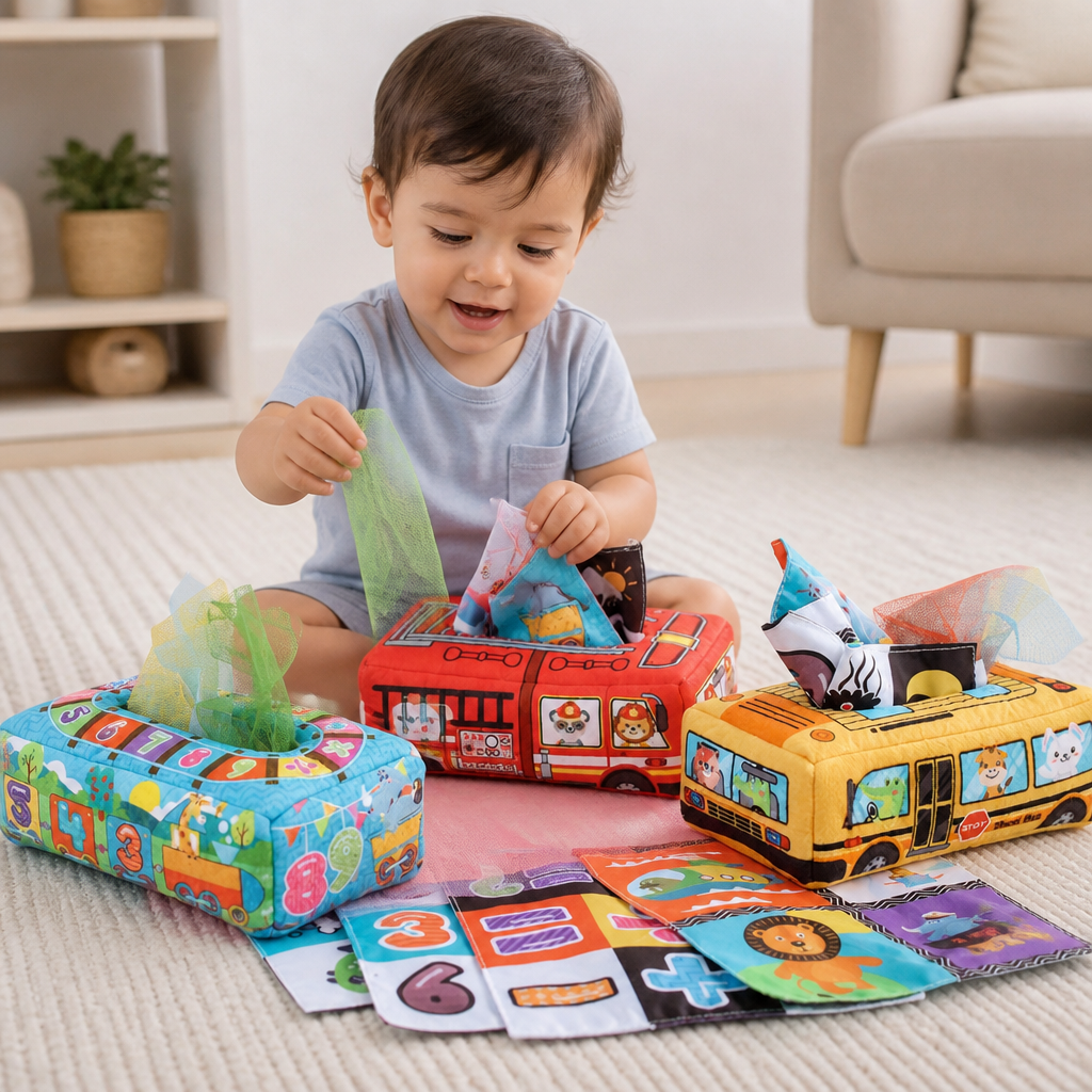 Montessori Magic Tissue Box – Sensory Learning Toy for Babies