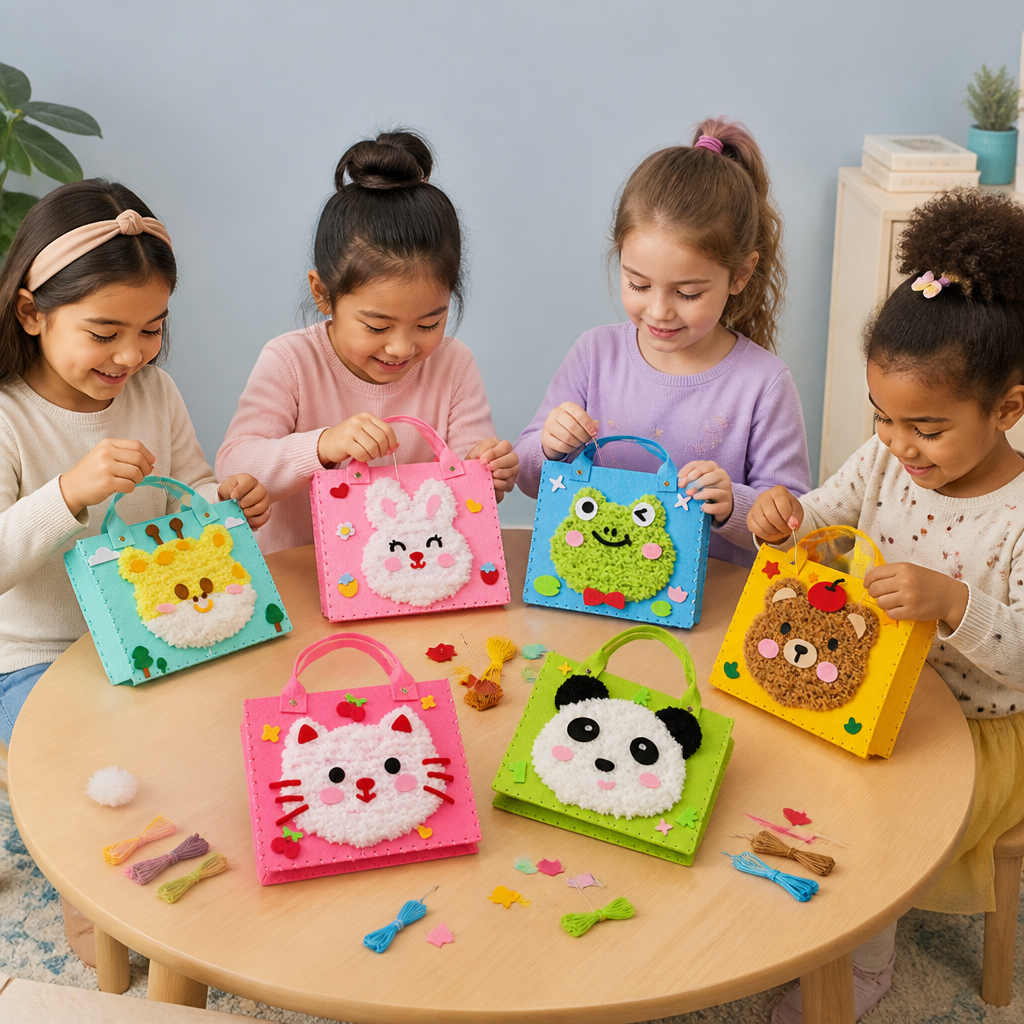 Kids DIY Plush Tote Bag Craft Kit
