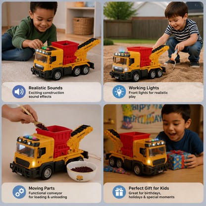 Construction Dump Truck Toy with Lights & Sounds