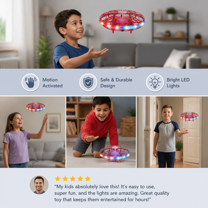 Motion-Sensing LED UFO Flying Drone