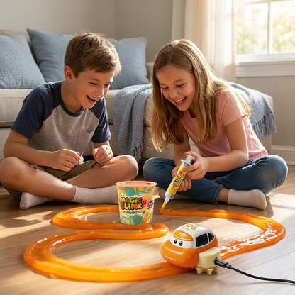 Magic Slime Race Track Set – DIY Electric Car Adventure