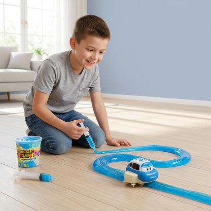 Magic Slime Race Track Set – DIY Electric Car Adventure