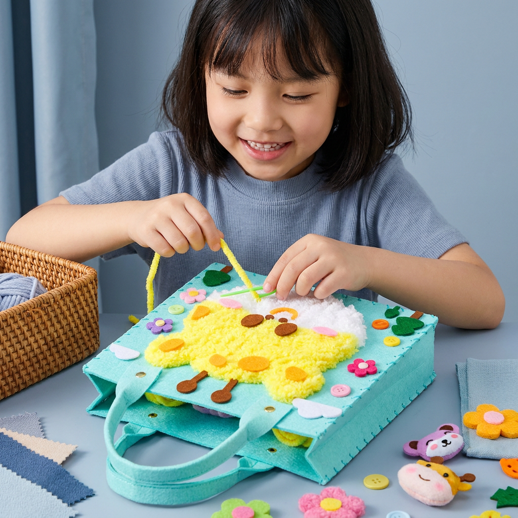 Kids DIY Plush Tote Bag Craft Kit