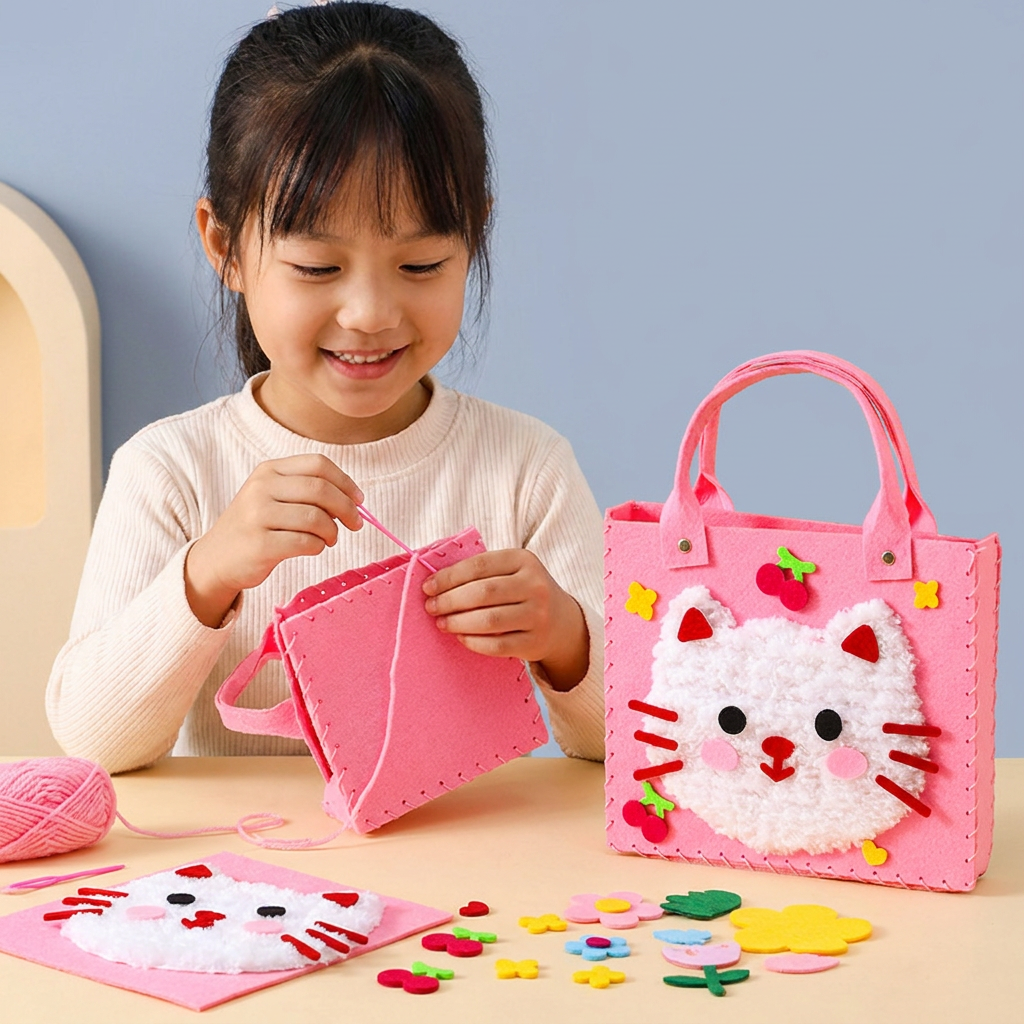 Kids DIY Plush Tote Bag Craft Kit