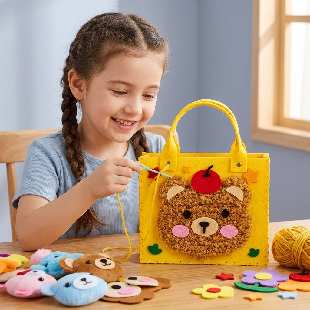 Kids DIY Plush Tote Bag Craft Kit