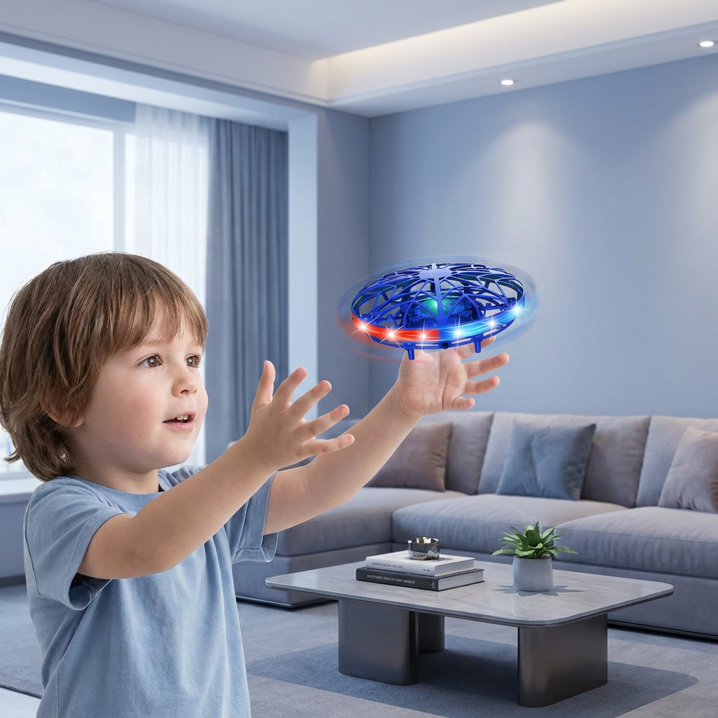 Motion-Sensing LED UFO Flying Drone