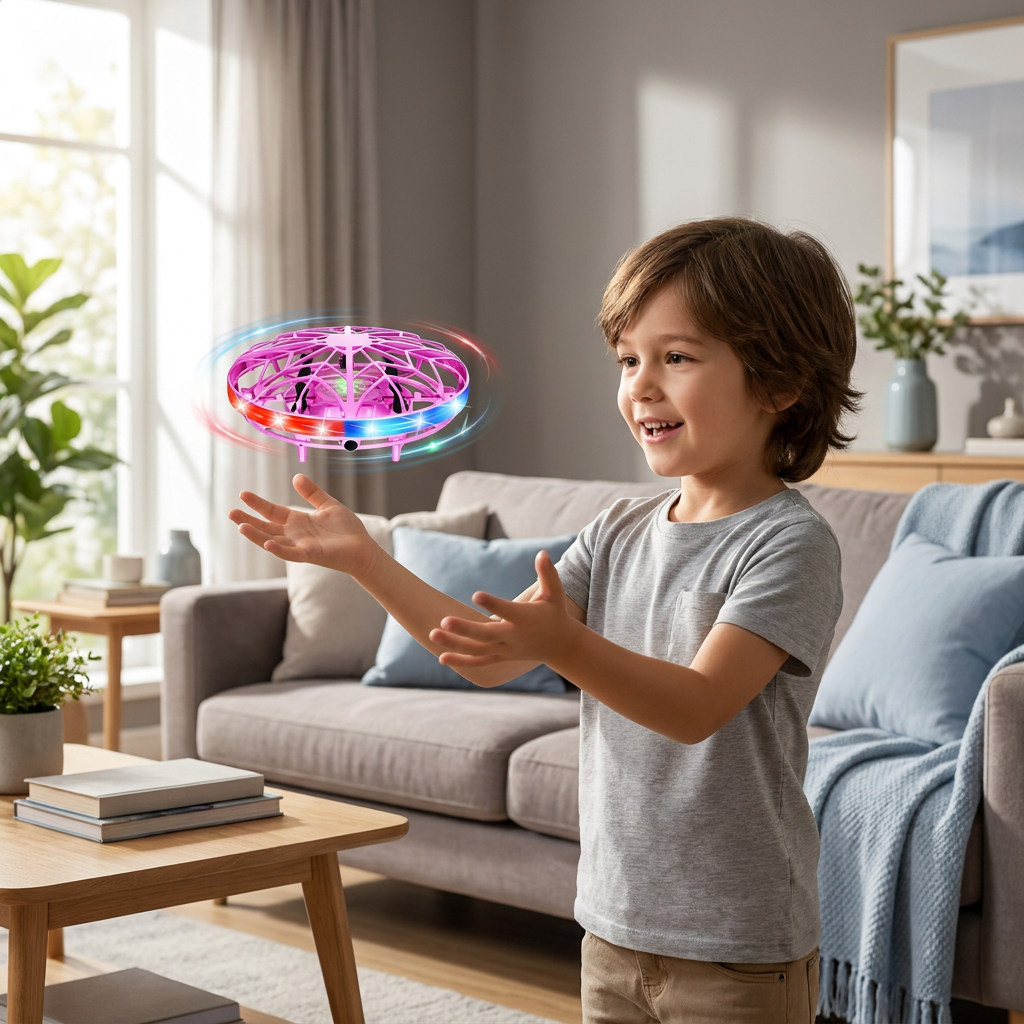 Motion-Sensing LED UFO Flying Drone