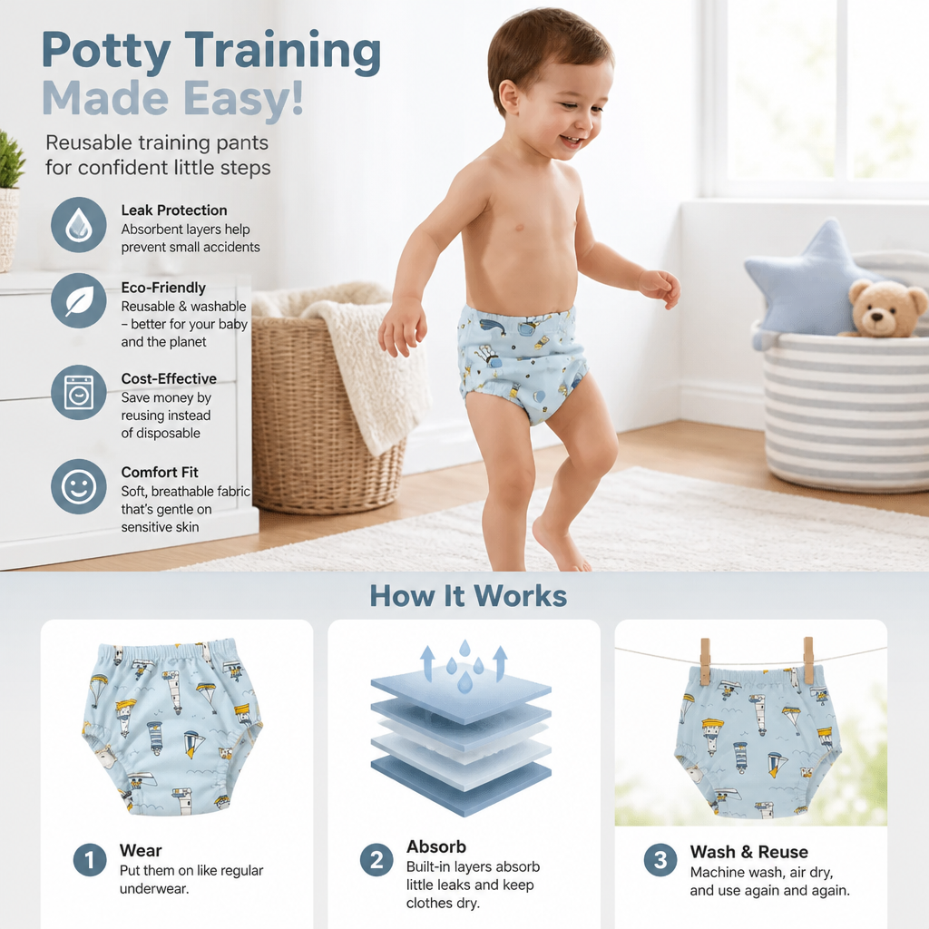 Reusable Training diapers for children - potty training made easy!