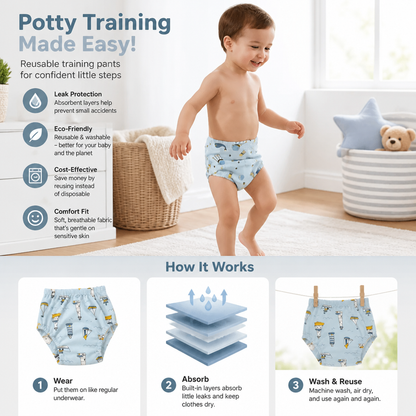 Reusable Training diapers for children - potty training made easy!