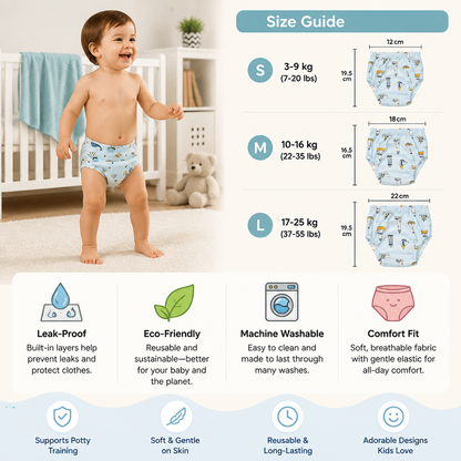 Reusable Training diapers for children - potty training made easy!