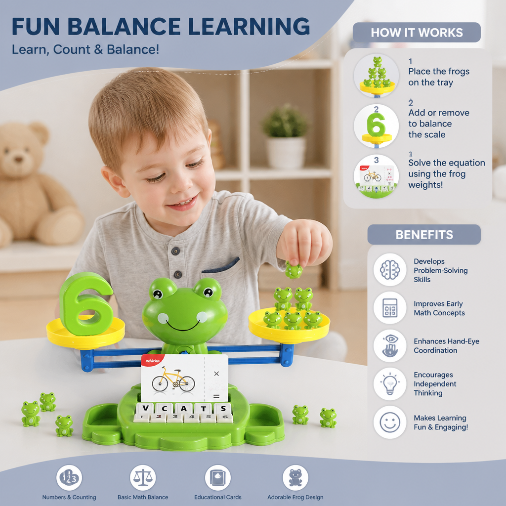 Fun & Educational Frog Balance Math Toy