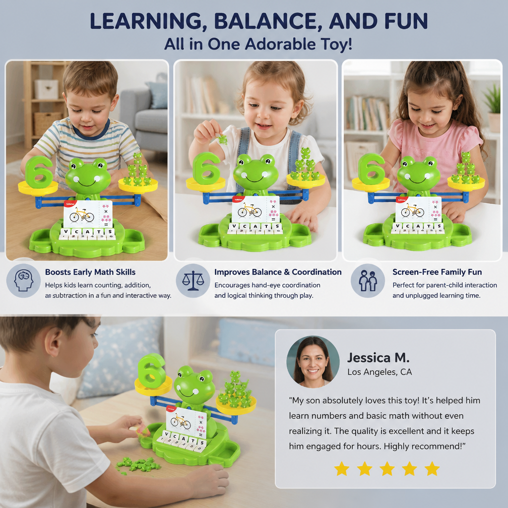 Fun & Educational Frog Balance Math Toy