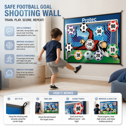 Safe Football Goal Shooting Wall for Home Use
