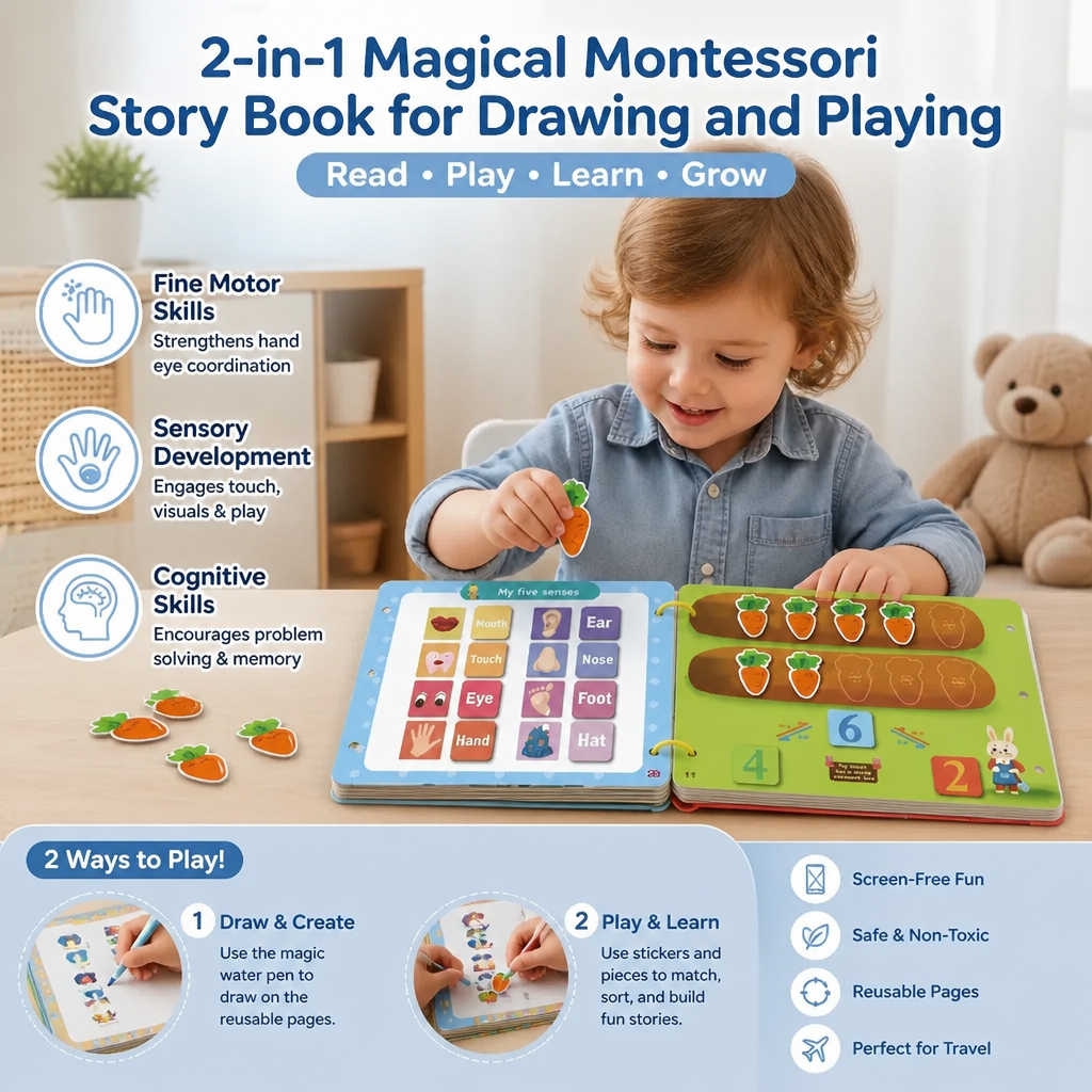 Sensory Montessori Busy Book