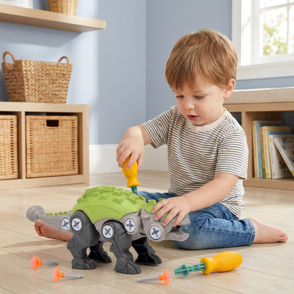 Dinosaur Screw Set with Suction Cup Cannon