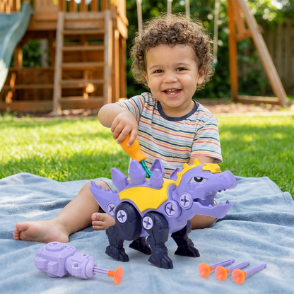 Dinosaur Screw Set with Suction Cup Cannon