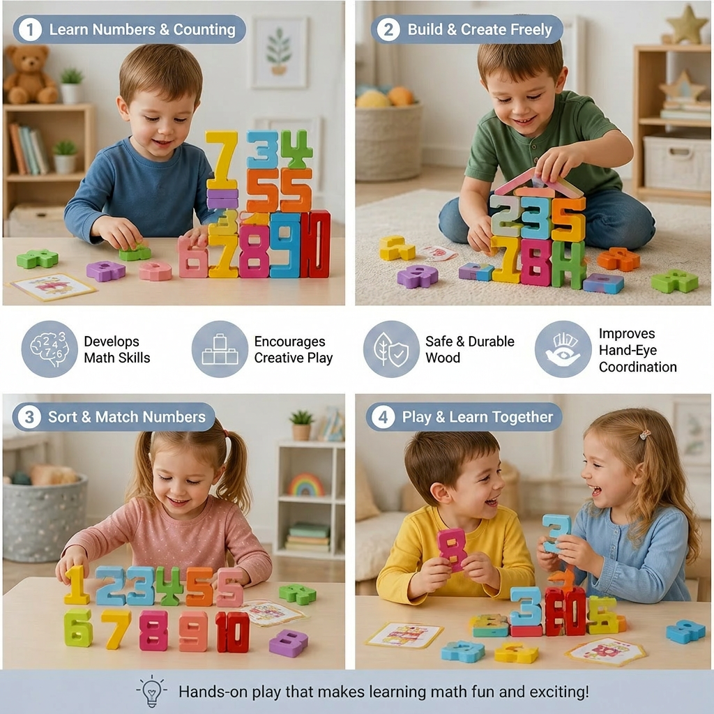Educational Maths and Numbers Learning Blocks