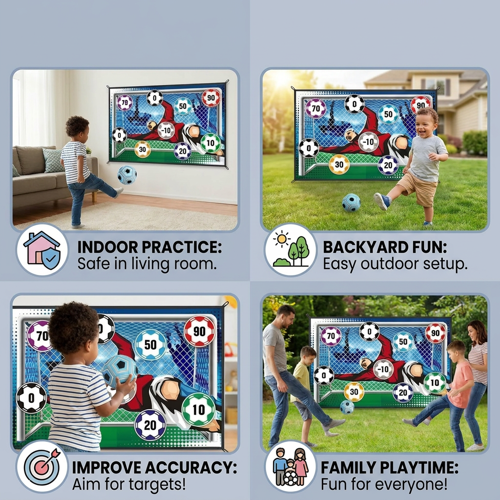 Safe Football Goal Shooting Wall for Home Use