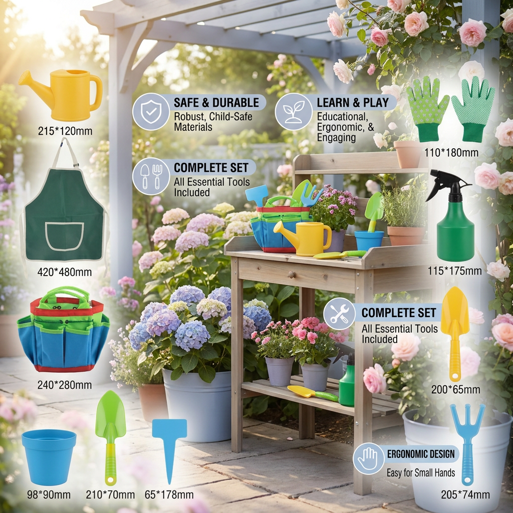 Safe Gardening Tool Set for Kids