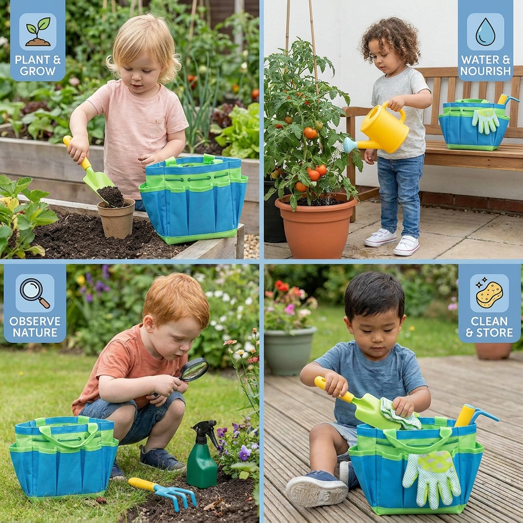 Safe Gardening Tool Set for Kids