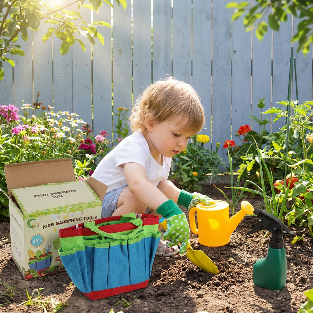 Safe Gardening Tool Set for Kids