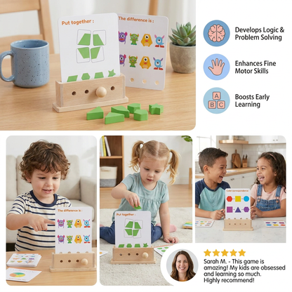 Wooden Logic Educational Unlocking Game for Kids - Preschool Skill Development