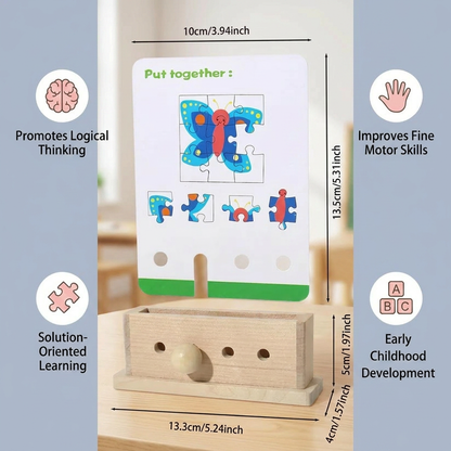 Wooden Logic Educational Unlocking Game for Kids - Preschool Skill Development