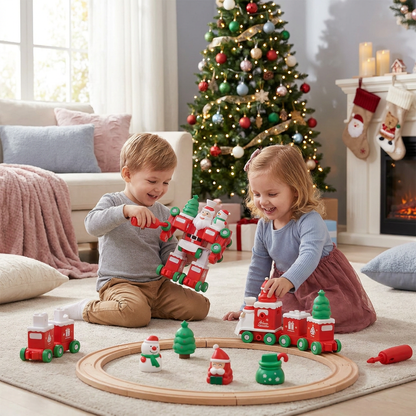 2-in-1 Transforming Christmas Train and Santa Robot
