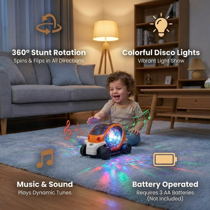 Light Up 360° Music Stunt Car
