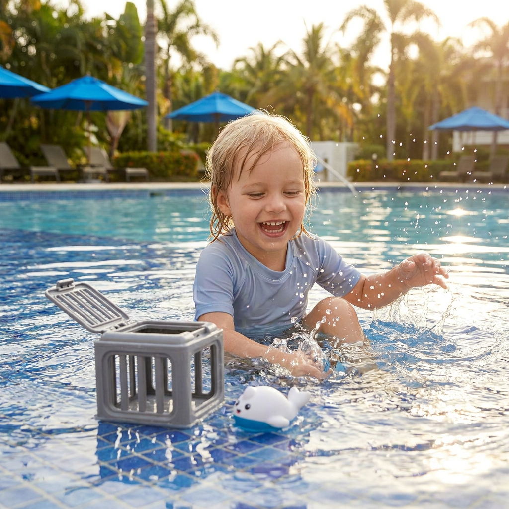 Ocean Dive Toy Set for Kids – Underwater Pool Toys with Storage Cage