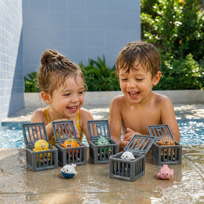 Ocean Dive Toy Set for Kids – Underwater Pool Toys with Storage Cage