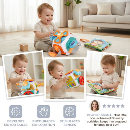 Montessori 22-in-1 Activity Cube for Toddlers – Motor Skills & Exploration Toy