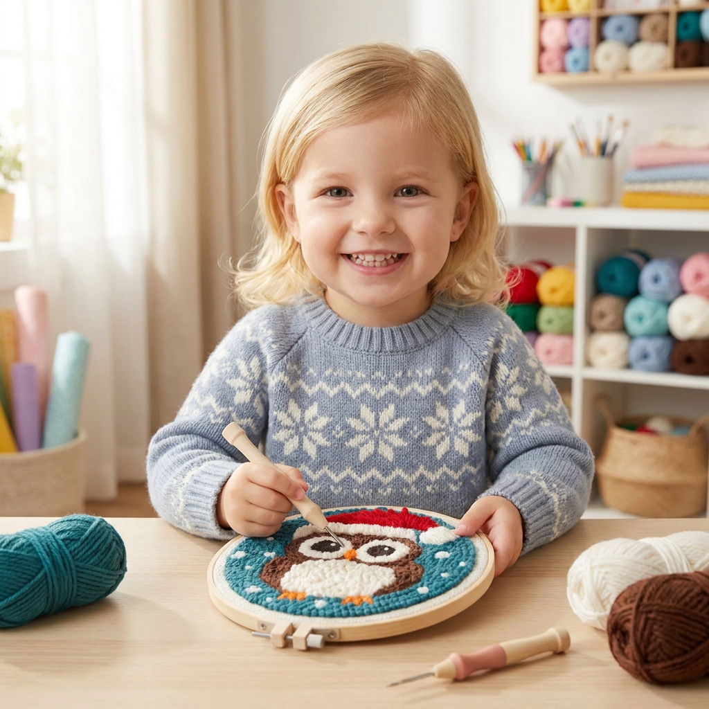 Punch Needle Embroidery Starter Kit – Beginner DIY Set with Beautiful Patterns