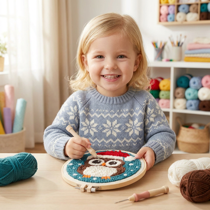 Punch Needle Embroidery Starter Kit – Beginner DIY Set with Beautiful Patterns