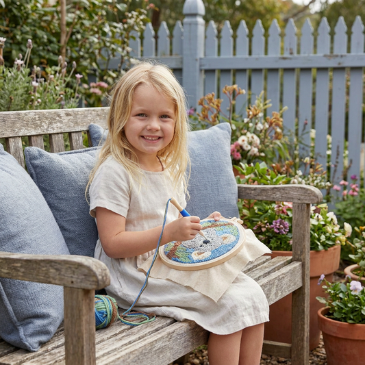 Punch Needle Embroidery Starter Kit – Beginner DIY Set with Beautiful Patterns