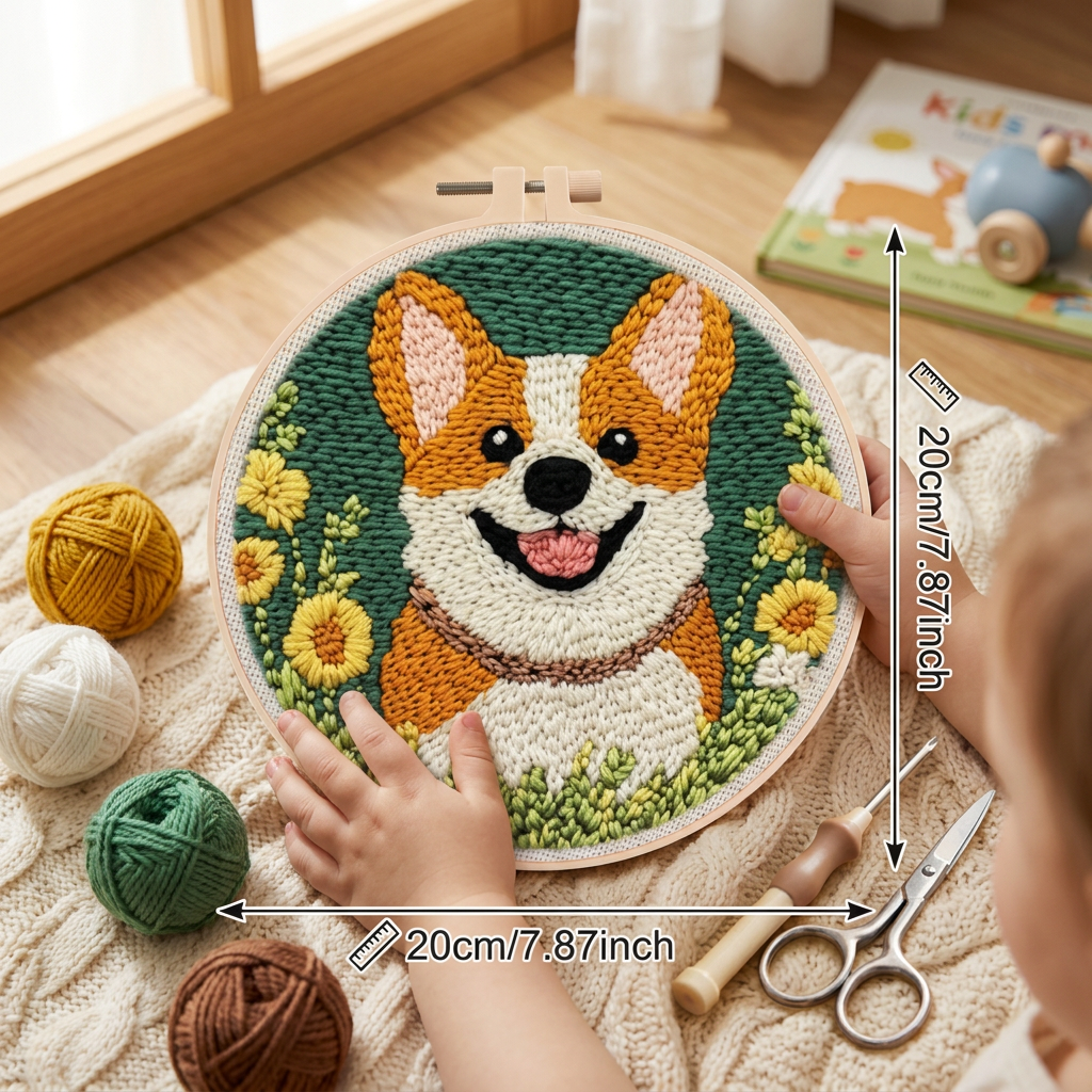 Punch Needle Embroidery Starter Kit – Beginner DIY Set with Beautiful Patterns