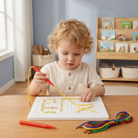 Lacing Board Toy with Lace – Creative Threading Game for Kids' Motor Skill Development