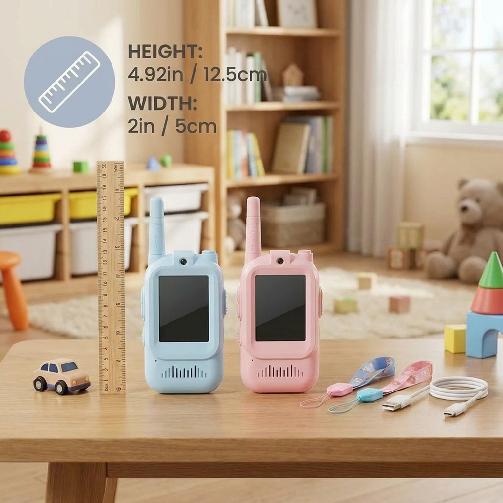 Kids' Video Walkie-Talkie 2-Pack – Radios with Camera & Screen