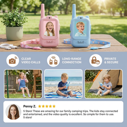 Kids' Video Walkie-Talkie 2-Pack – Radios with Camera & Screen