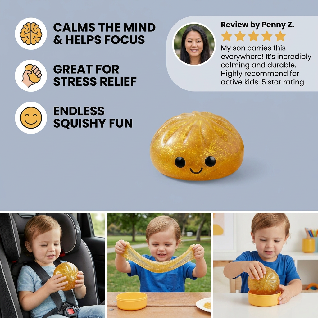 Squishy Fidget Toy – Kawaii Squeeze Ball for Stress Relief