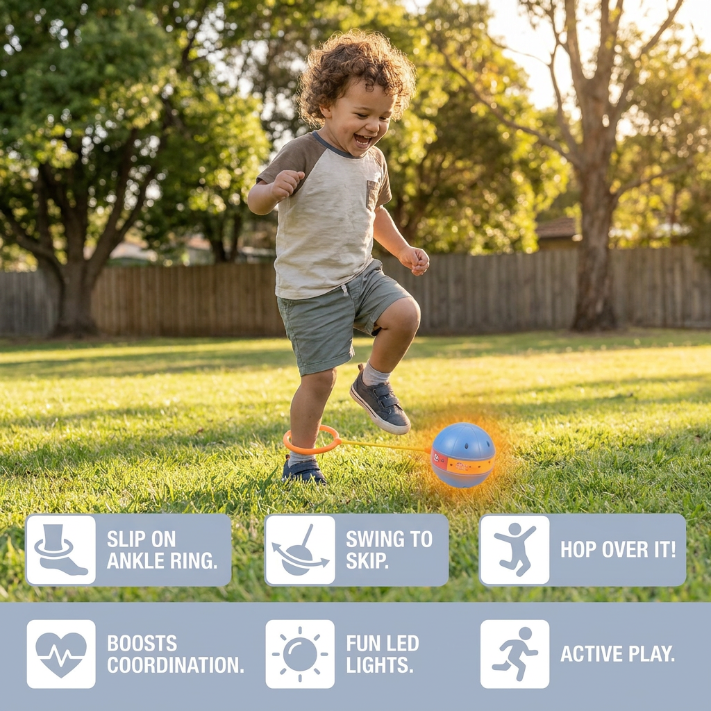 LED Ankle Skip Ball – Interactive Jumping Toy for Kids