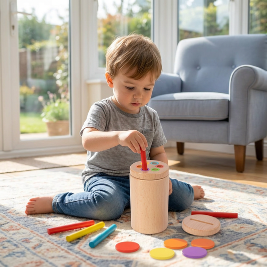 Montessori Wooden Toy for Kids – Color & Shape Sorting Learning Game