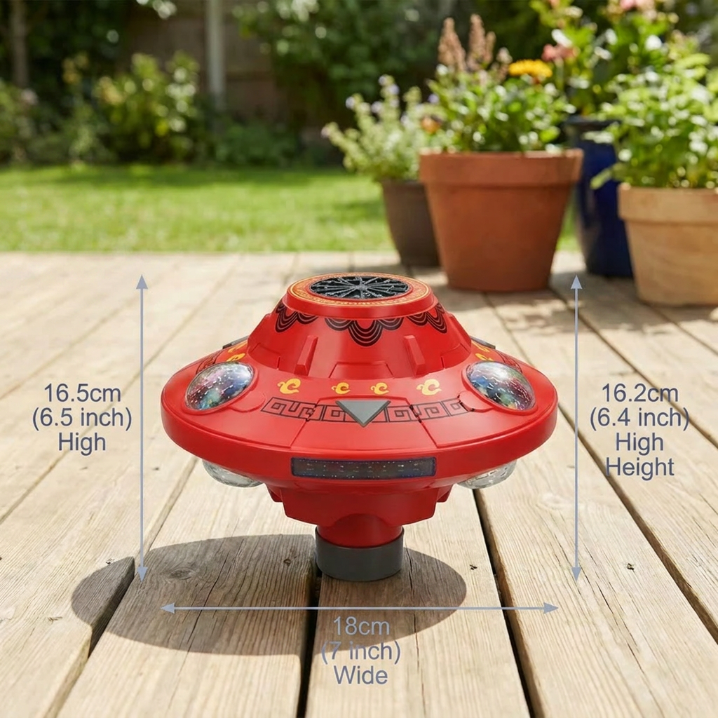 Light-Up UFO Bubble Machine for Kids – Rechargeable Spinning Bubble Blaster with LED Effects