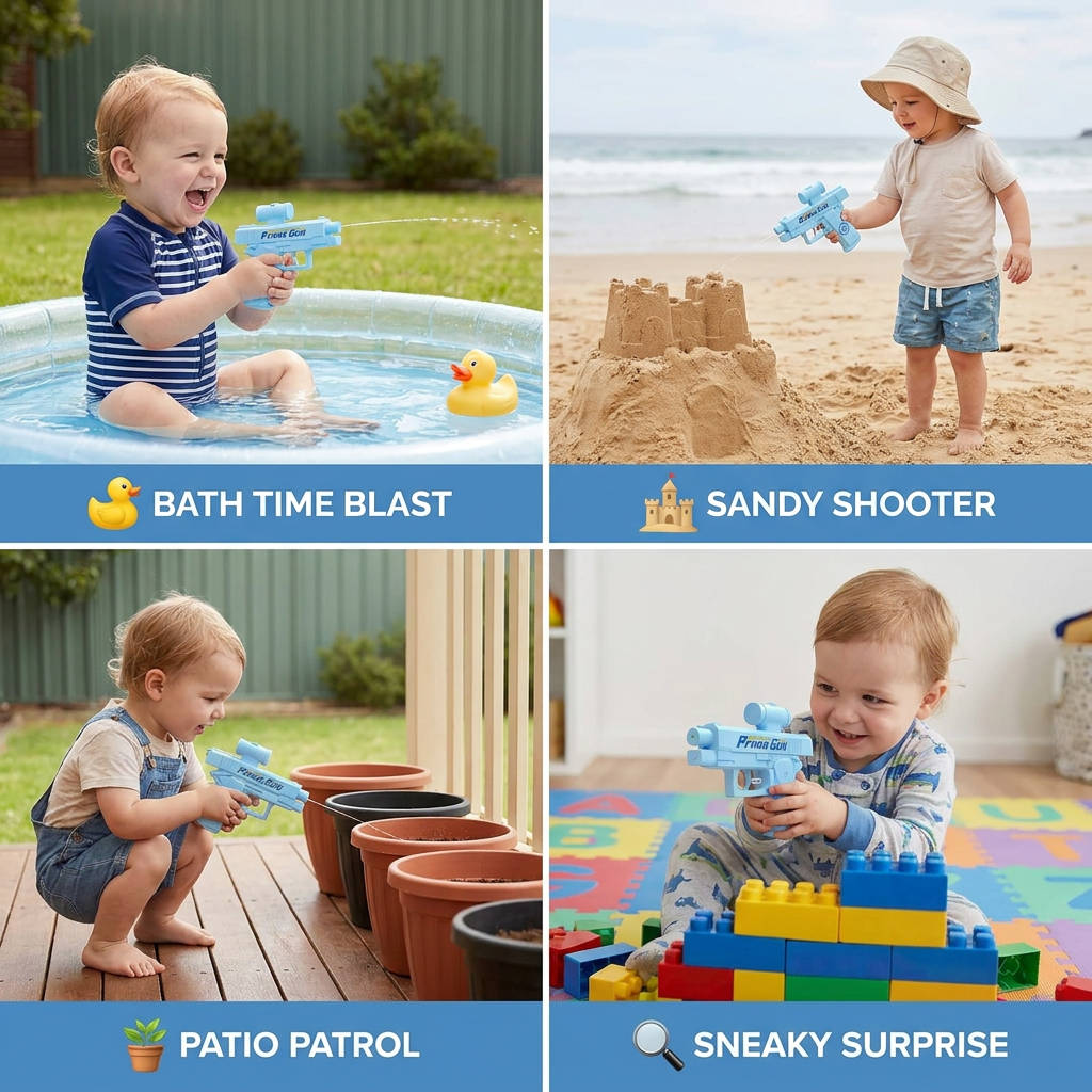 Double-Sided Prank Water Gun for Kids – Mini Water Fun Toy