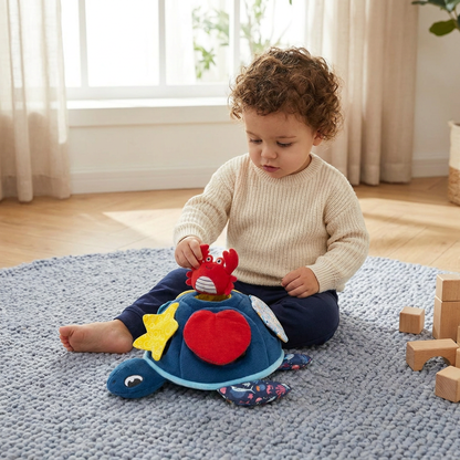 Montessori Turtle Activity Toy – Soft Sensory Play for Kids