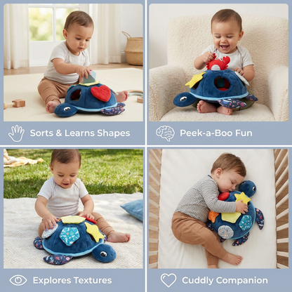 Montessori Turtle Activity Toy – Soft Sensory Play for Kids