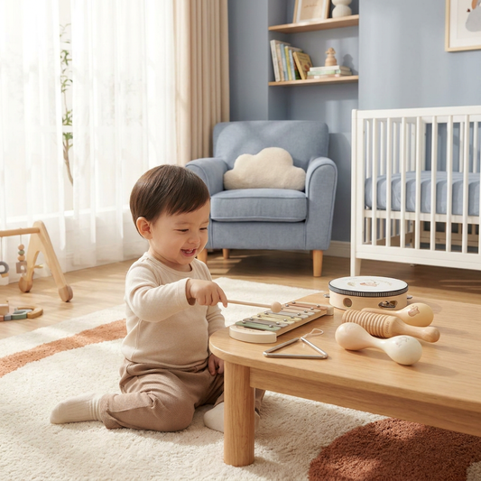 Montessori Wooden Musical Instruments Set for Babies – Sensory Learning Toy