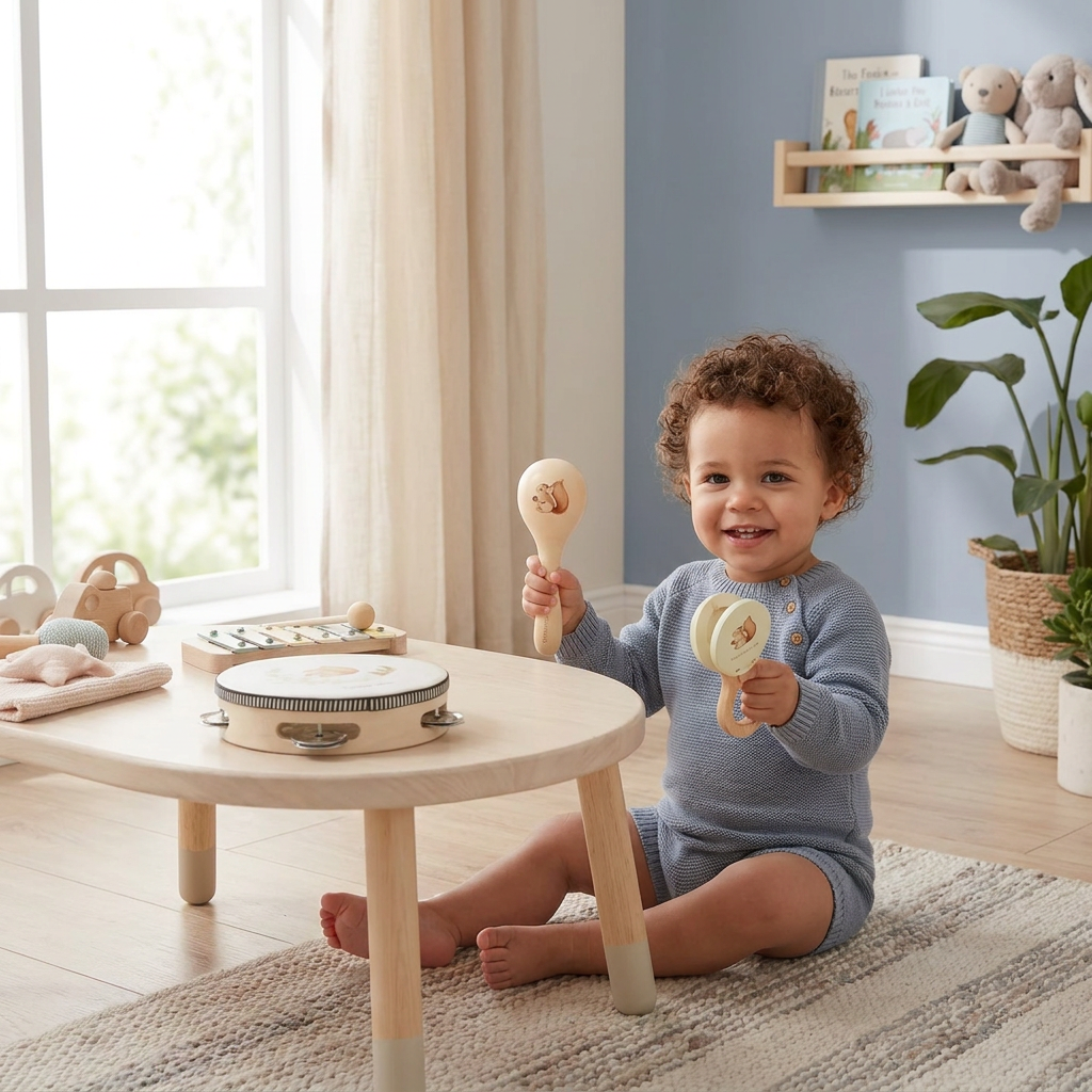 Montessori Wooden Musical Instruments Set for Babies – Sensory Learning Toy