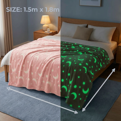 Shimmering Star Blanket – Glow-in-the-Dark Cozy Blanket