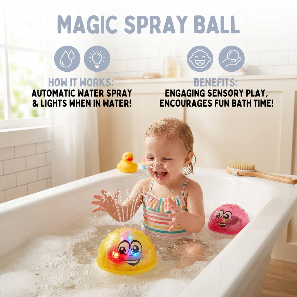 Magic Spray Ball – Interactive Water Toy for Fun Bath Time & Entertainment